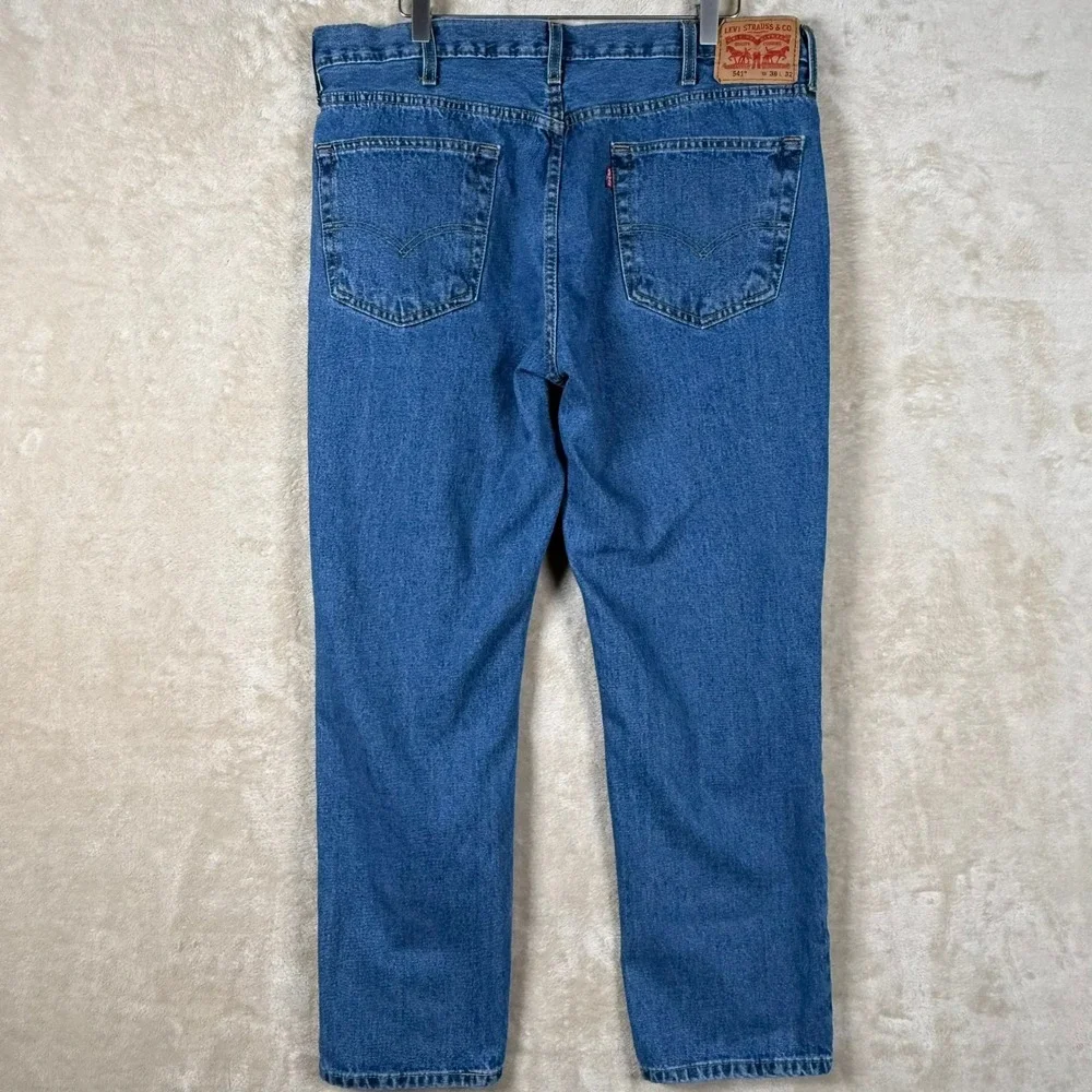 Levi's 541 Athletic Fit‎ Jeans Mens W38 L32 Comfort Stretch Blue Denim
